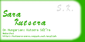 sara kutsera business card